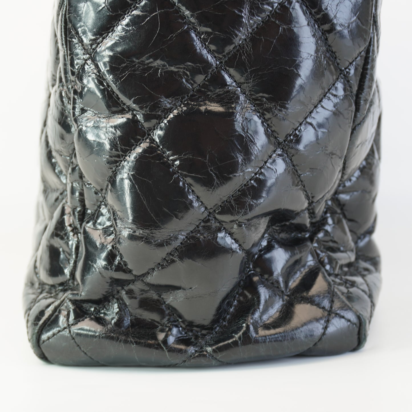 Chanel 2.55 Reissue Shopping Tote Quilted Glazed Black