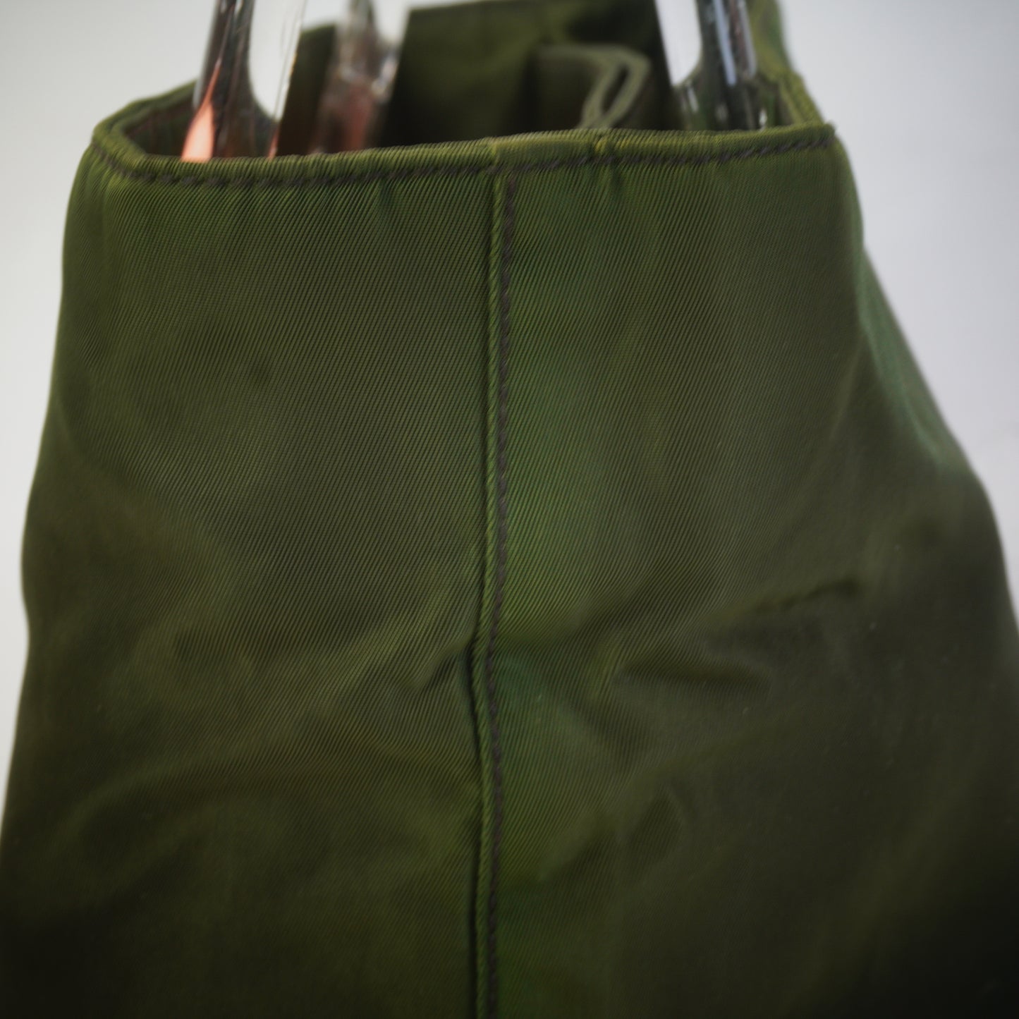 Prada Tessuto Nylon Tote Bag W/Plexieglass HandlesSHW Large