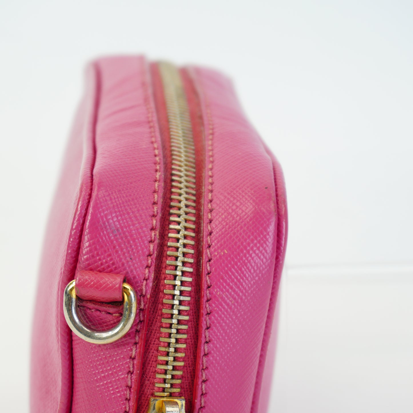 Prada Saffiano Lux Mini Camera Bag Pink GHW
