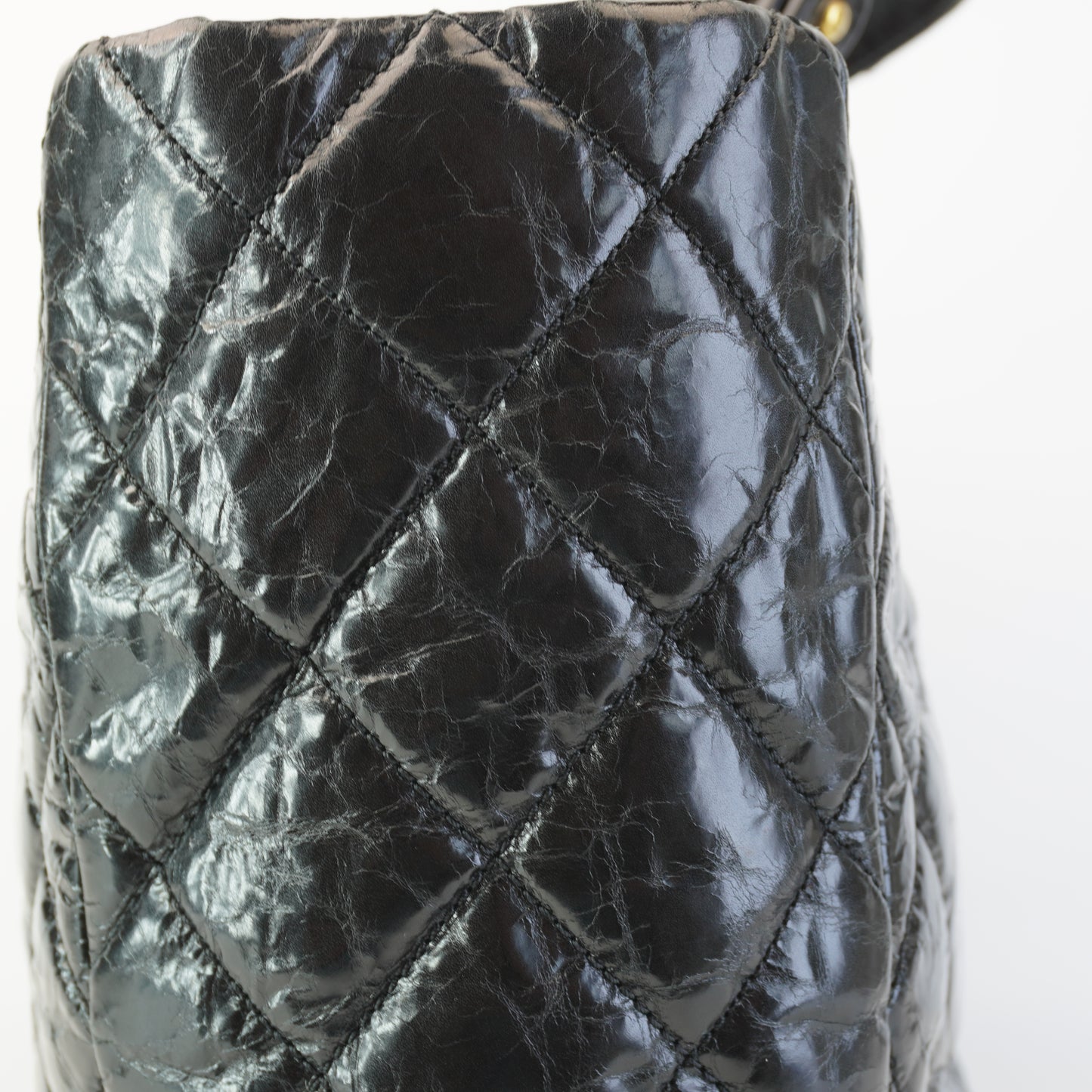 Chanel 2.55 Reissue Shopping Tote Quilted Glazed Black