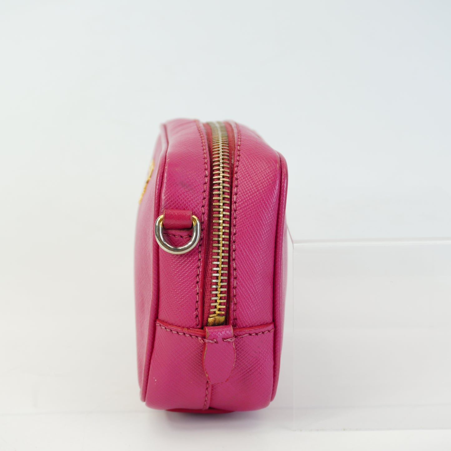 Prada Saffiano Lux Mini Camera Bag Pink GHW