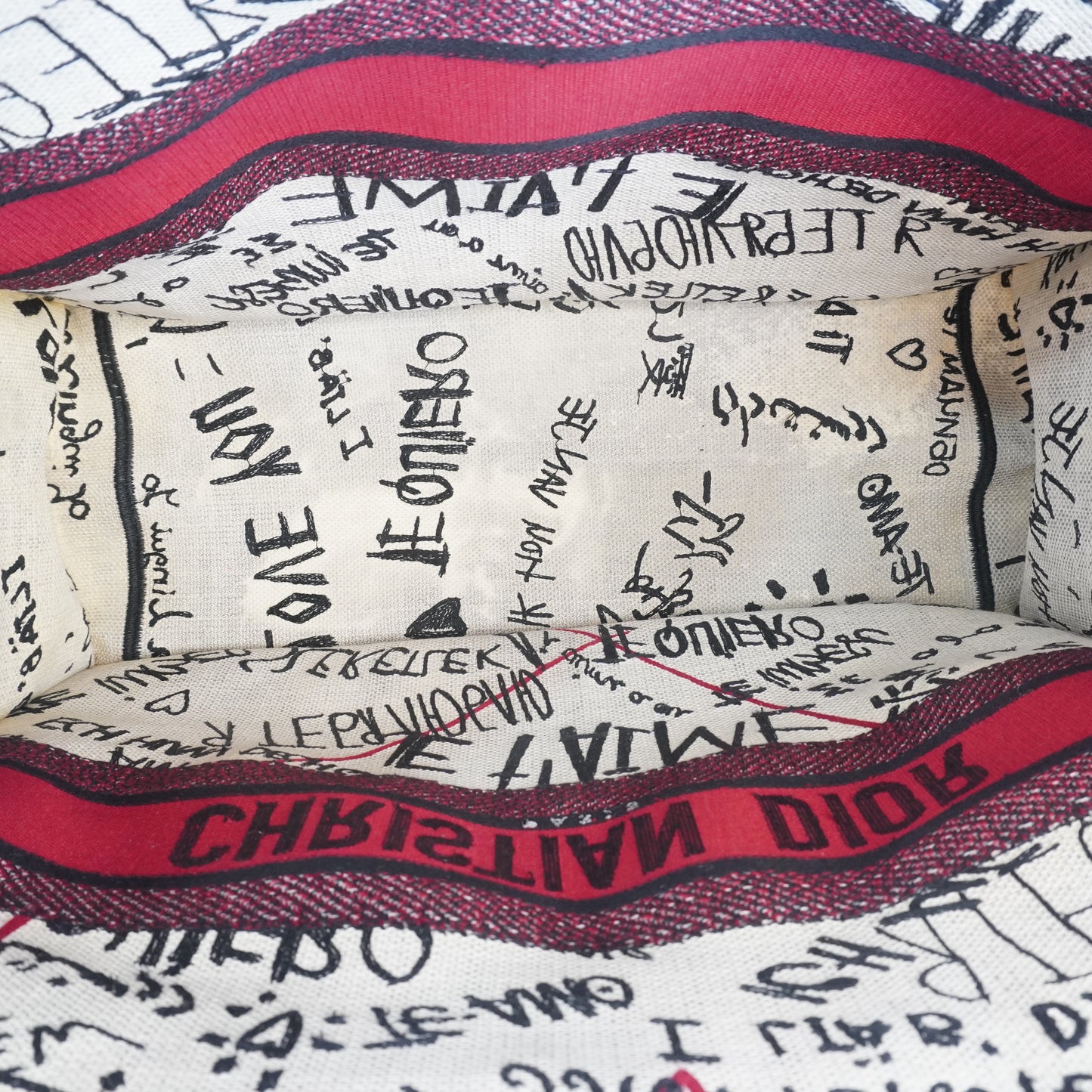 Dior	Dioramour Graffi Book Tote Large