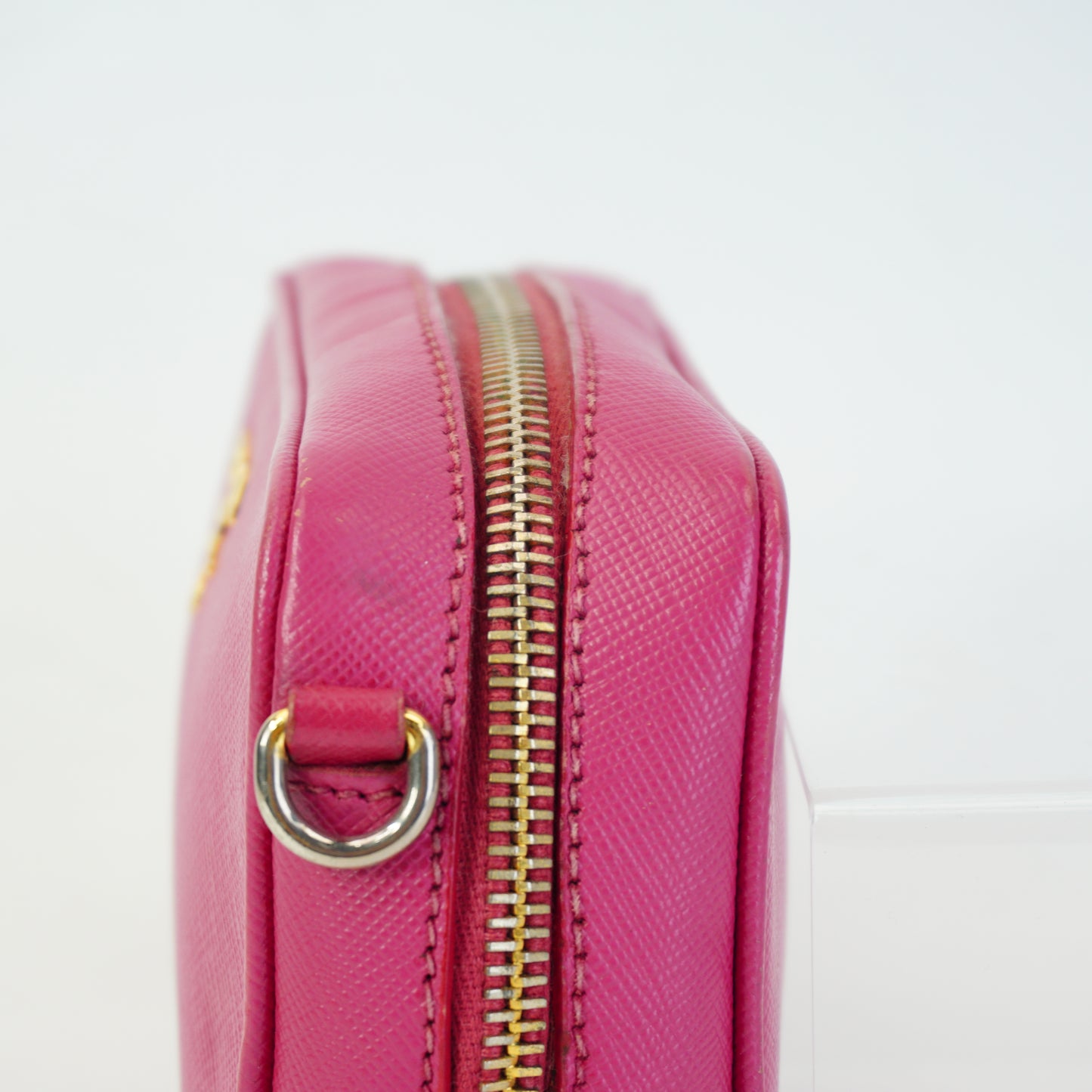 Prada Saffiano Lux Mini Camera Bag Pink GHW