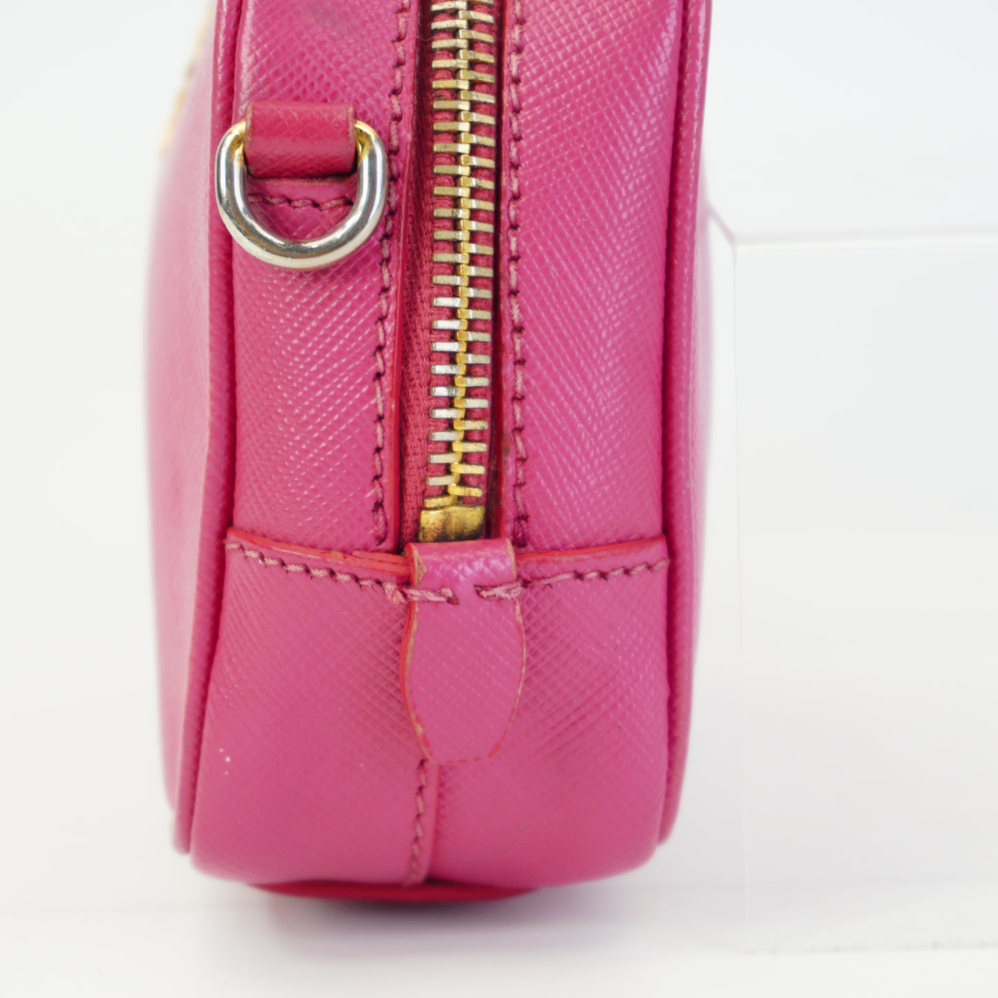 Prada Saffiano Lux Mini Camera Bag Pink GHW