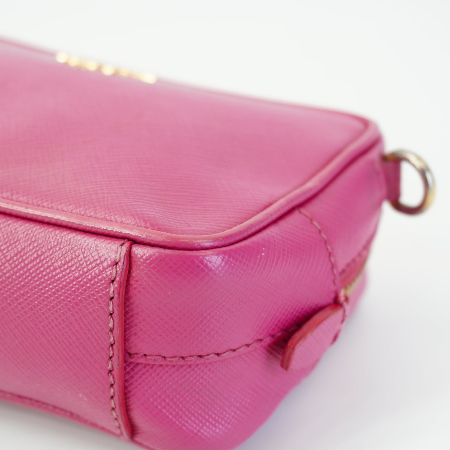 Prada Saffiano Lux Mini Camera Bag Pink GHW