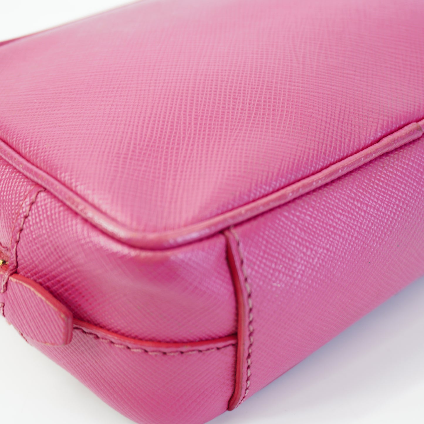 Prada Saffiano Lux Mini Camera Bag Pink GHW