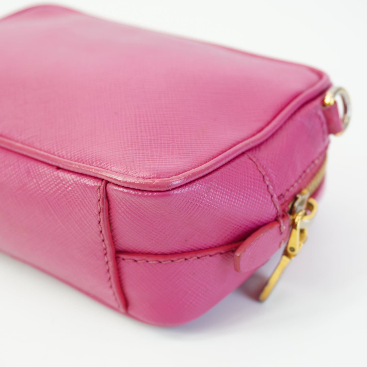 Prada Saffiano Lux Mini Camera Bag Pink GHW