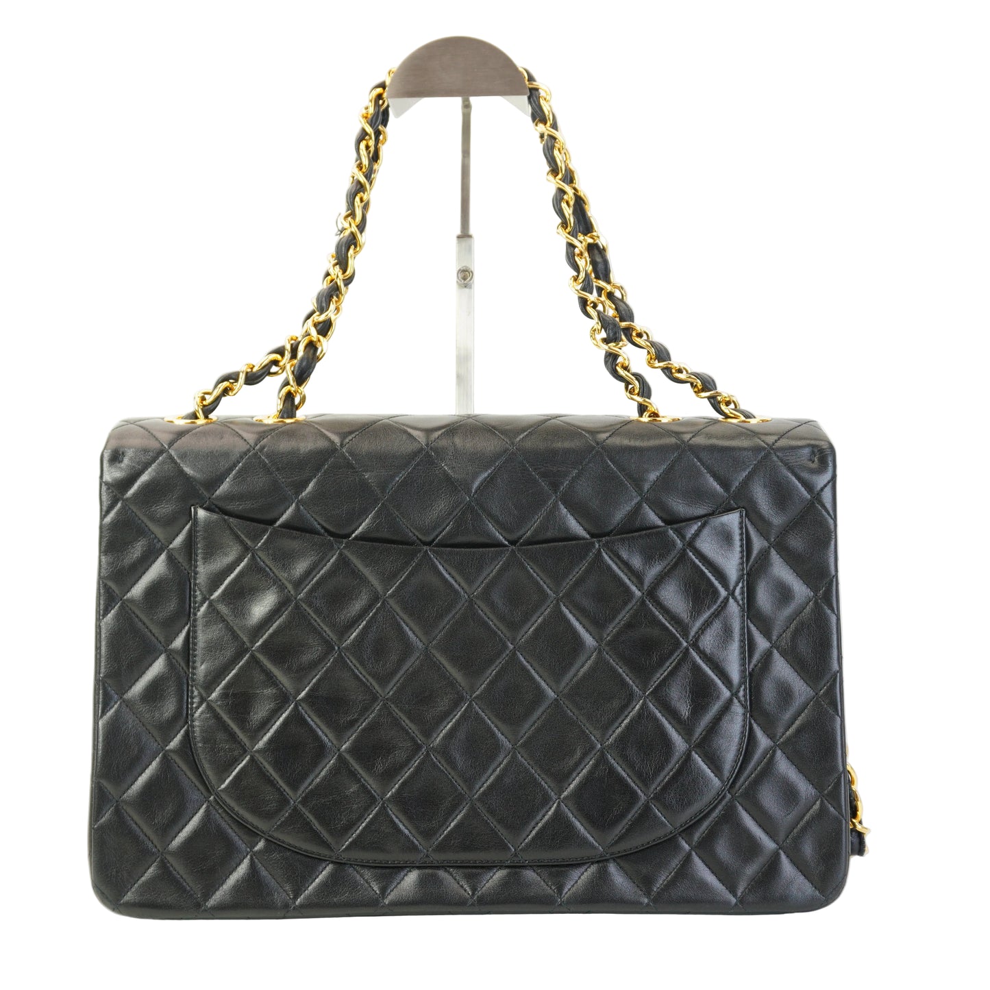 Chanel Vintage Classic Single Flap Maxi Jumbo Black GHW