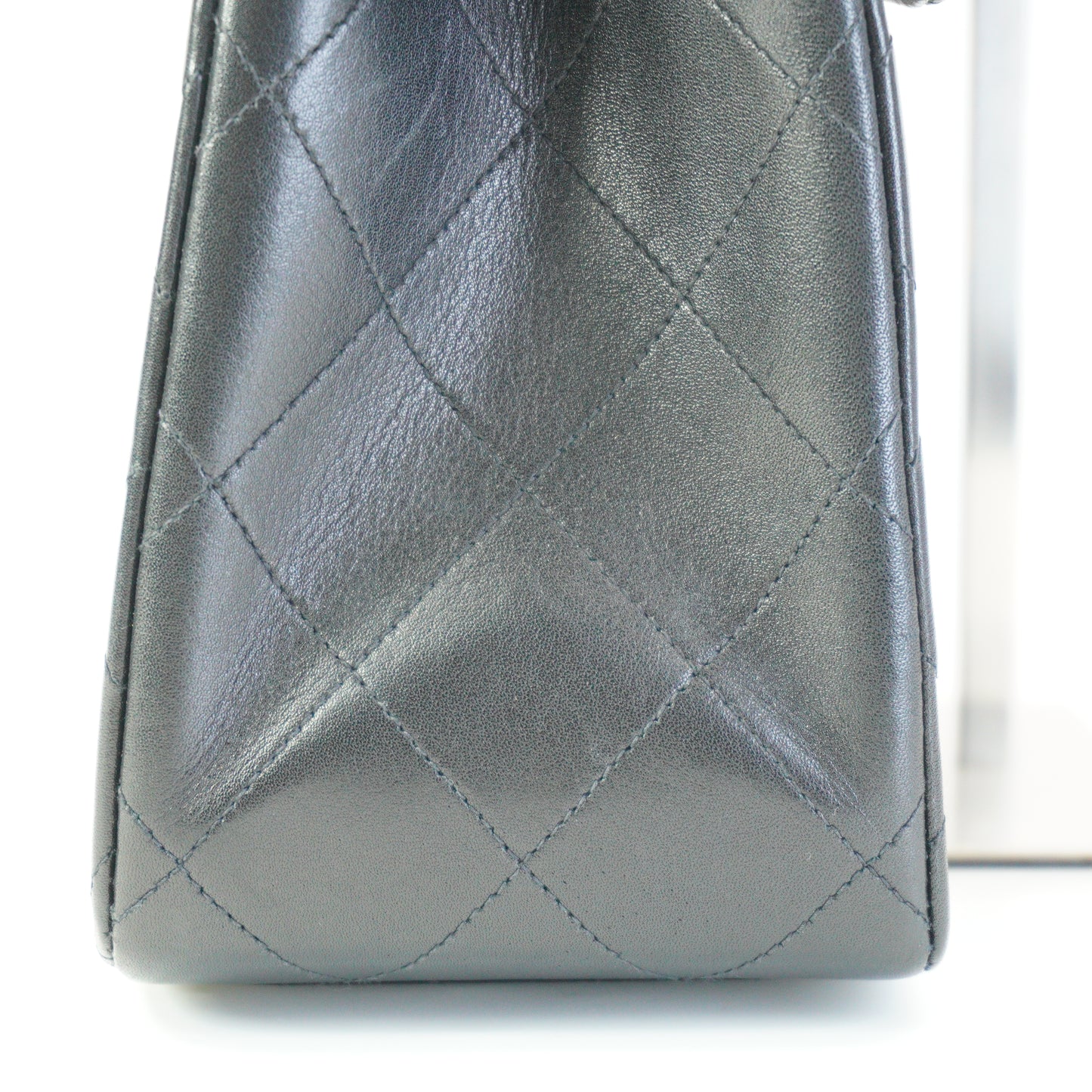 Chanel Vintage Classic Single Flap Maxi Jumbo Black GHW