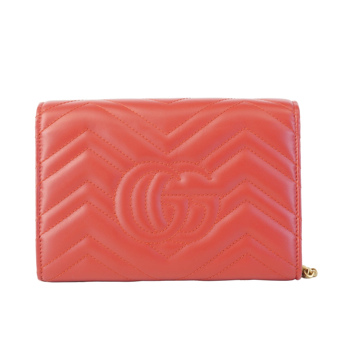 Gucci GG Marmont Matelasse Leather Mini Crossbody Bag Red