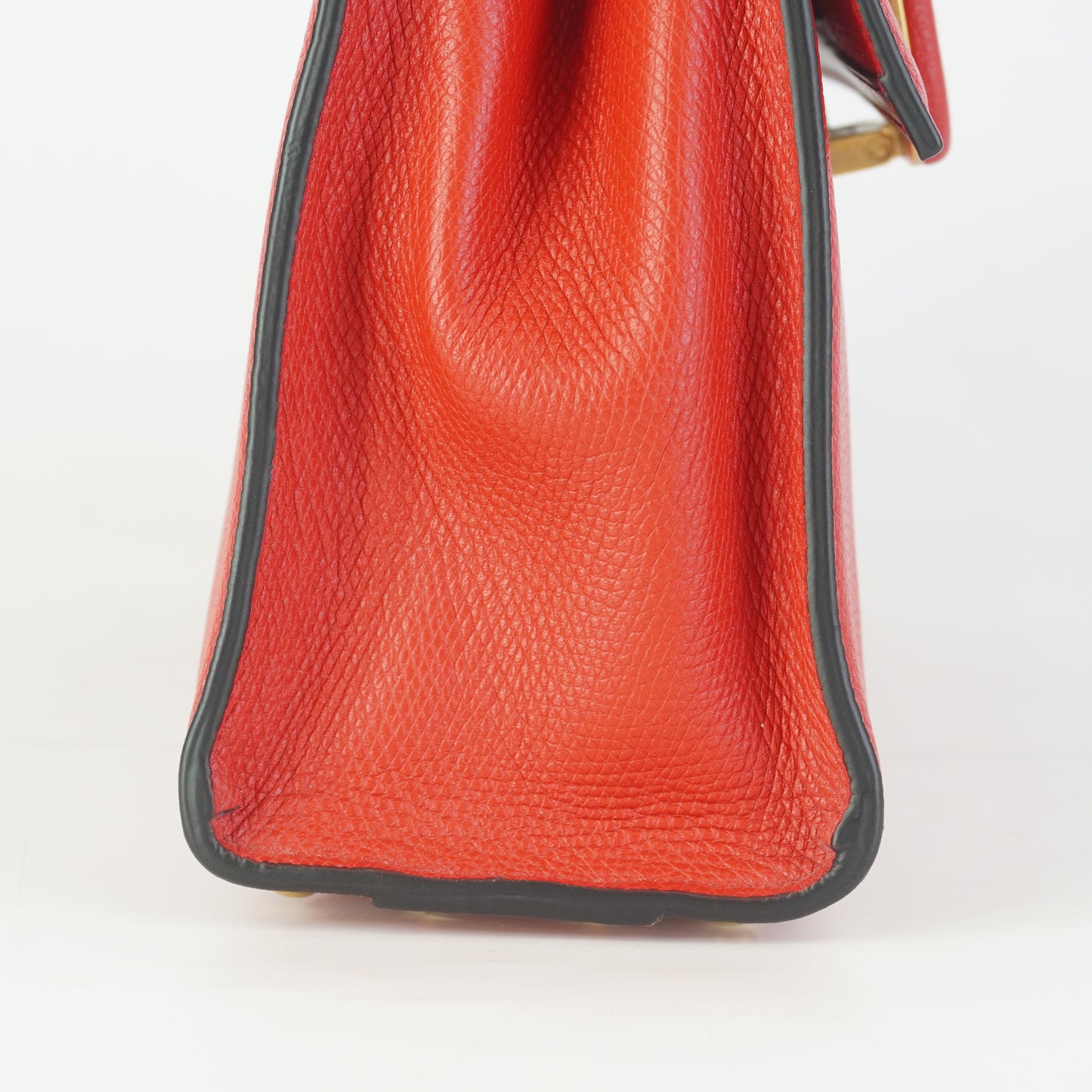 Valentino My Rockstud Leather Top Handle Red