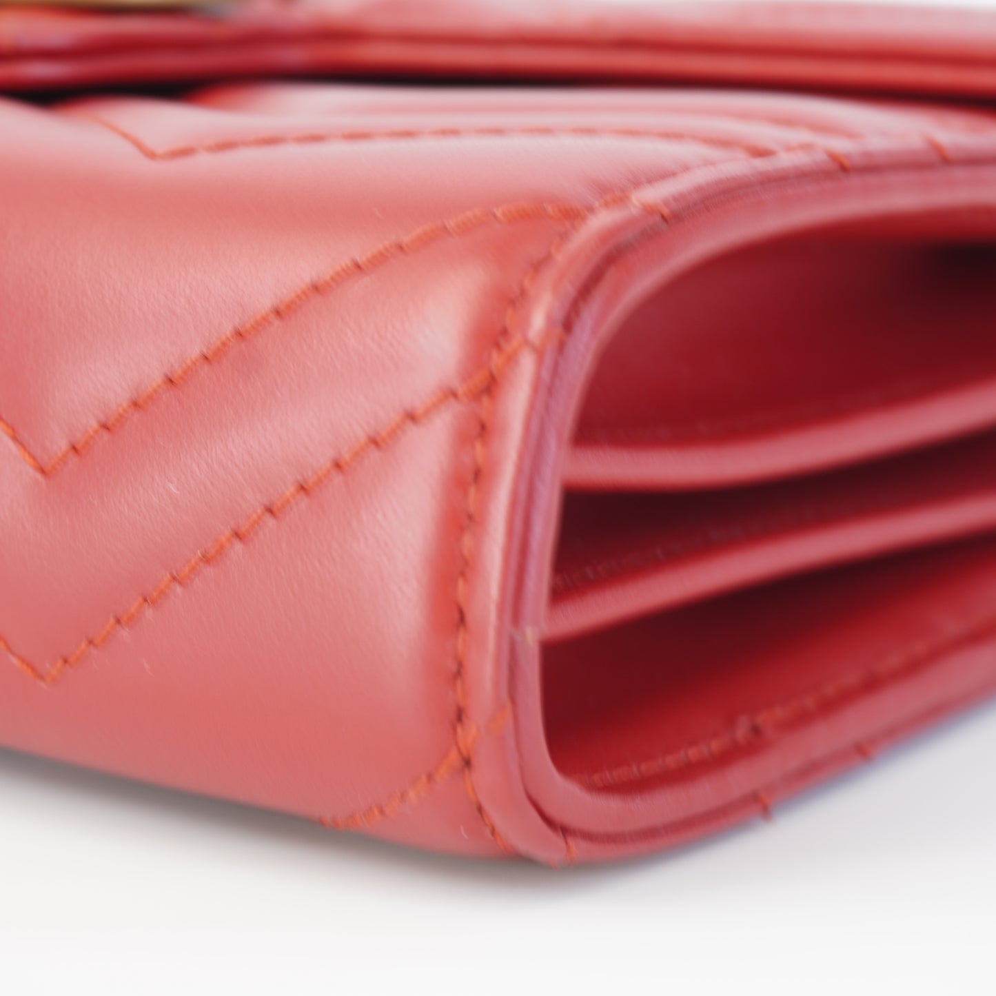 Gucci GG Marmont Matelasse Leather Mini Crossbody Bag Red