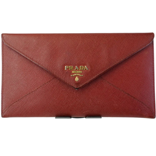 Prada Saffiiano Wallet Red