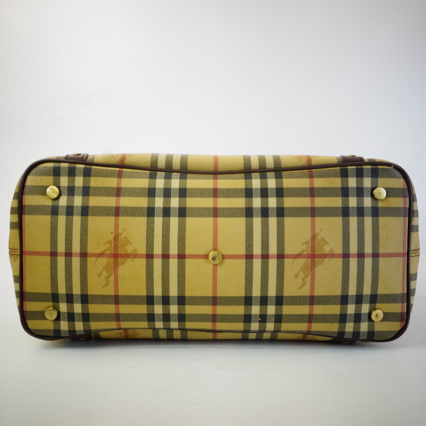 Burberry	Hymarket Check Buckle Tote Bag GHW Large