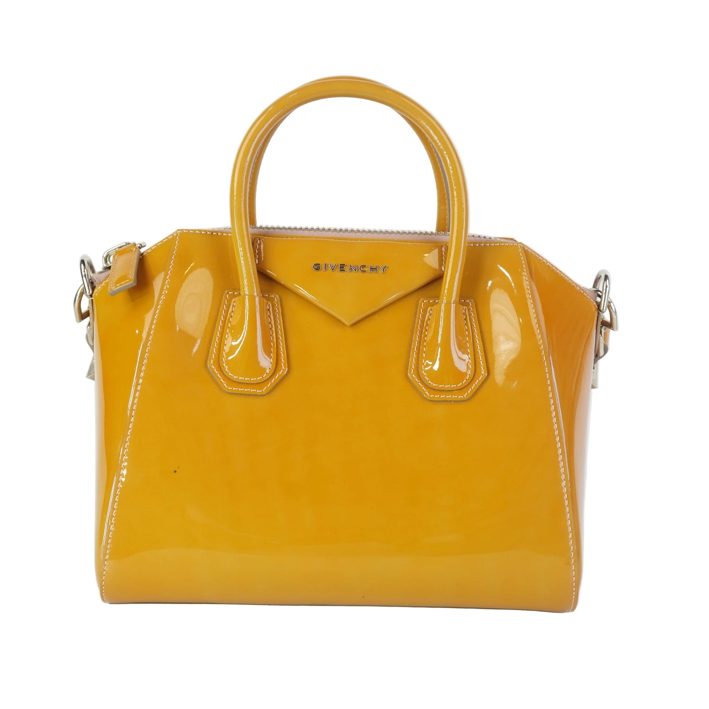Givenchy Antigona Mini Bag Patent Caramel SHW Small