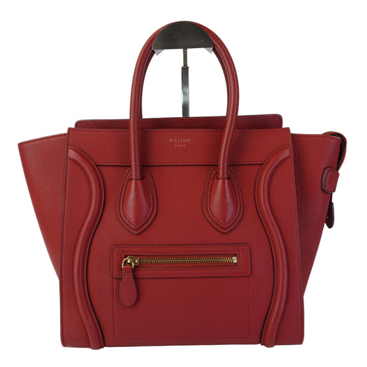 Celine Luggage Micro Red