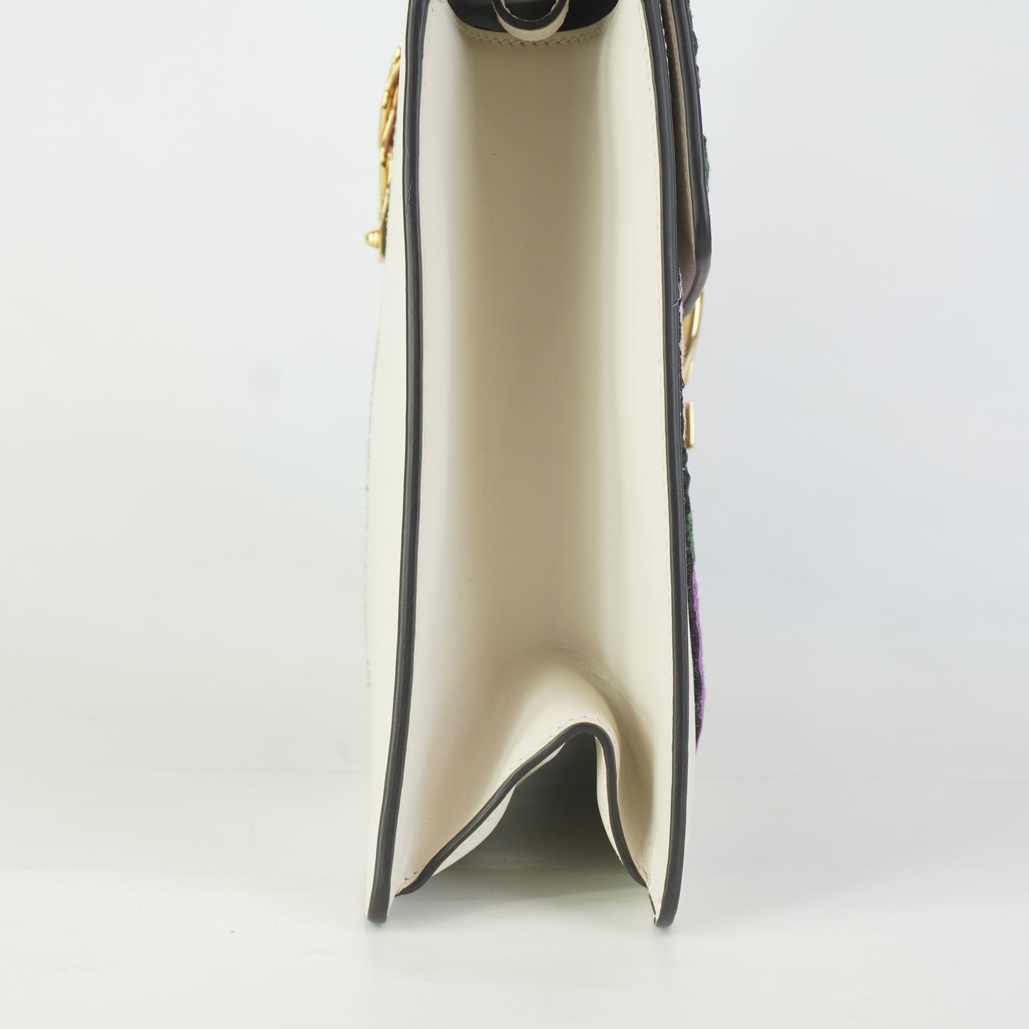 Gucci Sylvie Embroidered Leather Top Handle Bag Medium