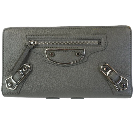 Balenciaga Metallic Gray Wallet