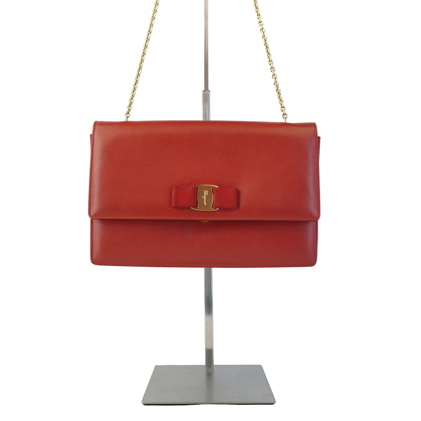 Salvatore Ferragamo Ginny Vara Red Woc