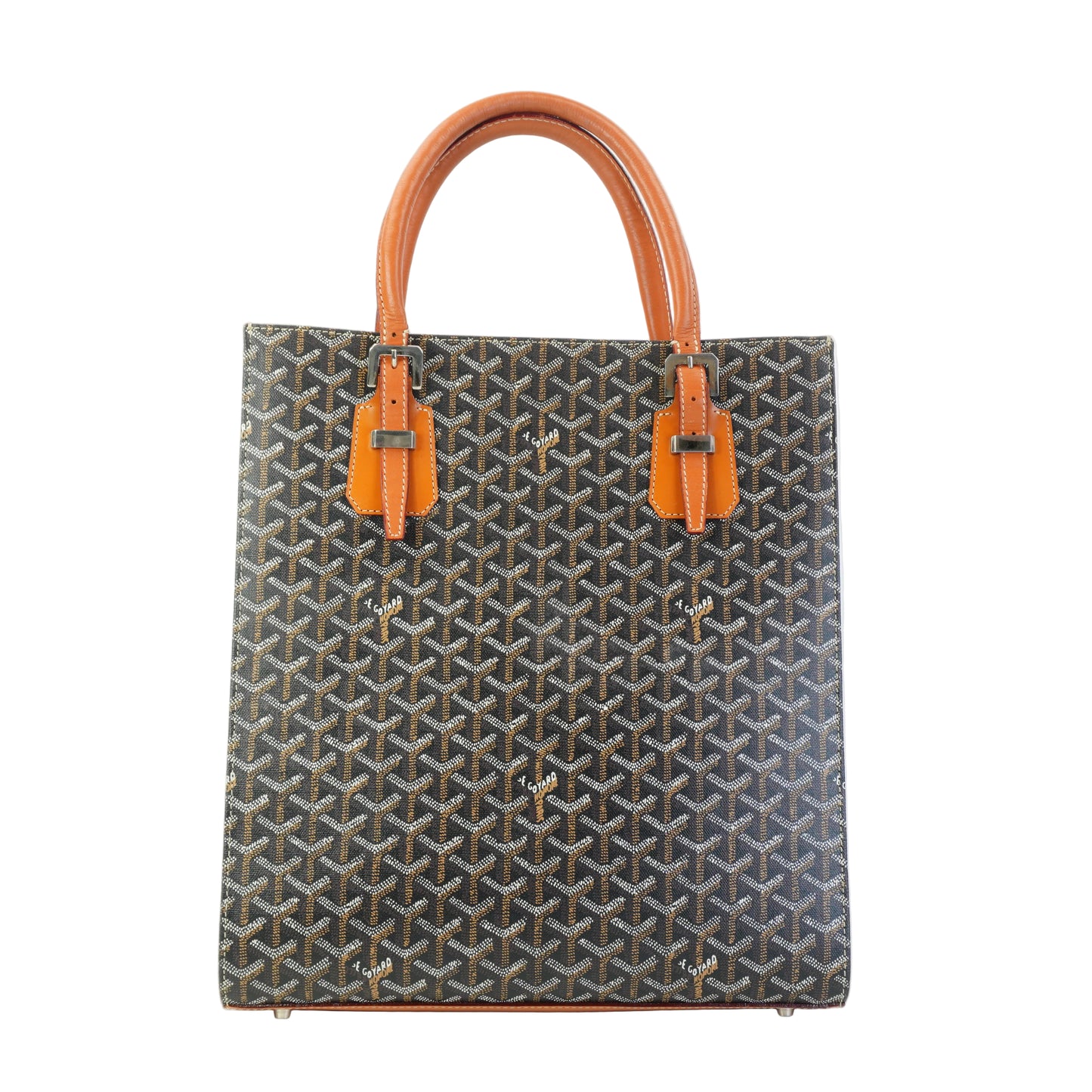 Goyard Herringbone Comor GM Tote Brown Large SHW