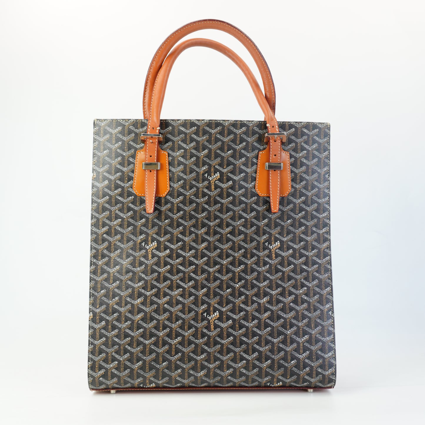 Goyard Herringbone Comor GM Tote Brown Large SHW