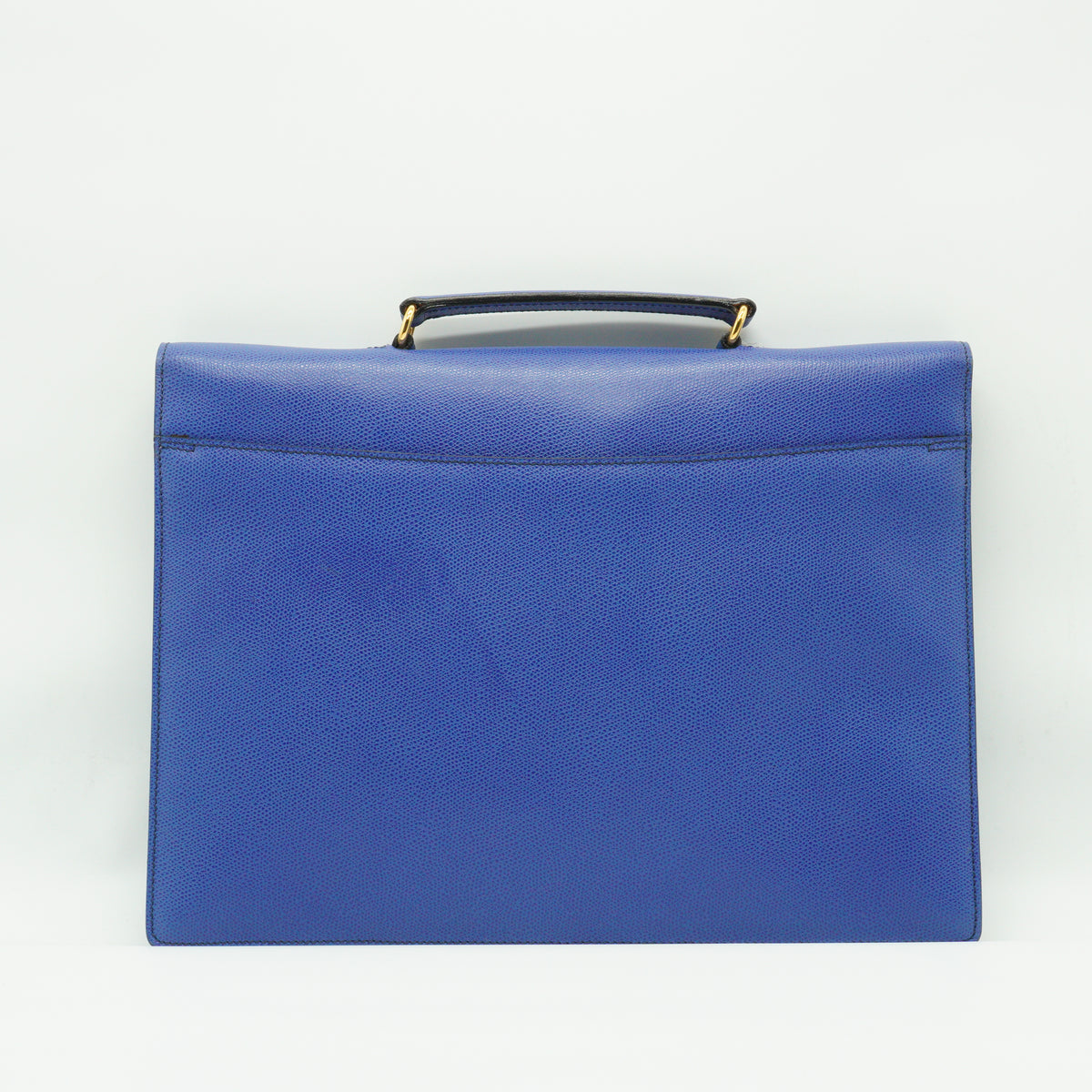 Celine Bespoke Large Top Handle Satchel Blue GHW