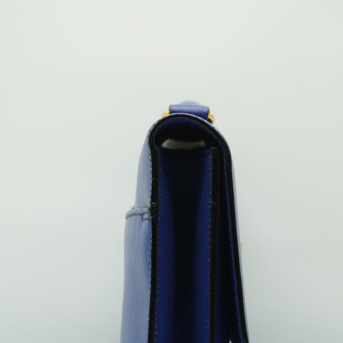 Celine Bespoke Large Top Handle Satchel Blue GHW
