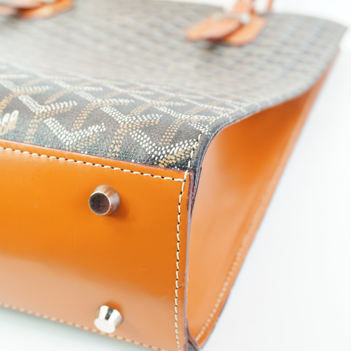 Goyard Herringbone Comor GM Tote Brown Large SHW