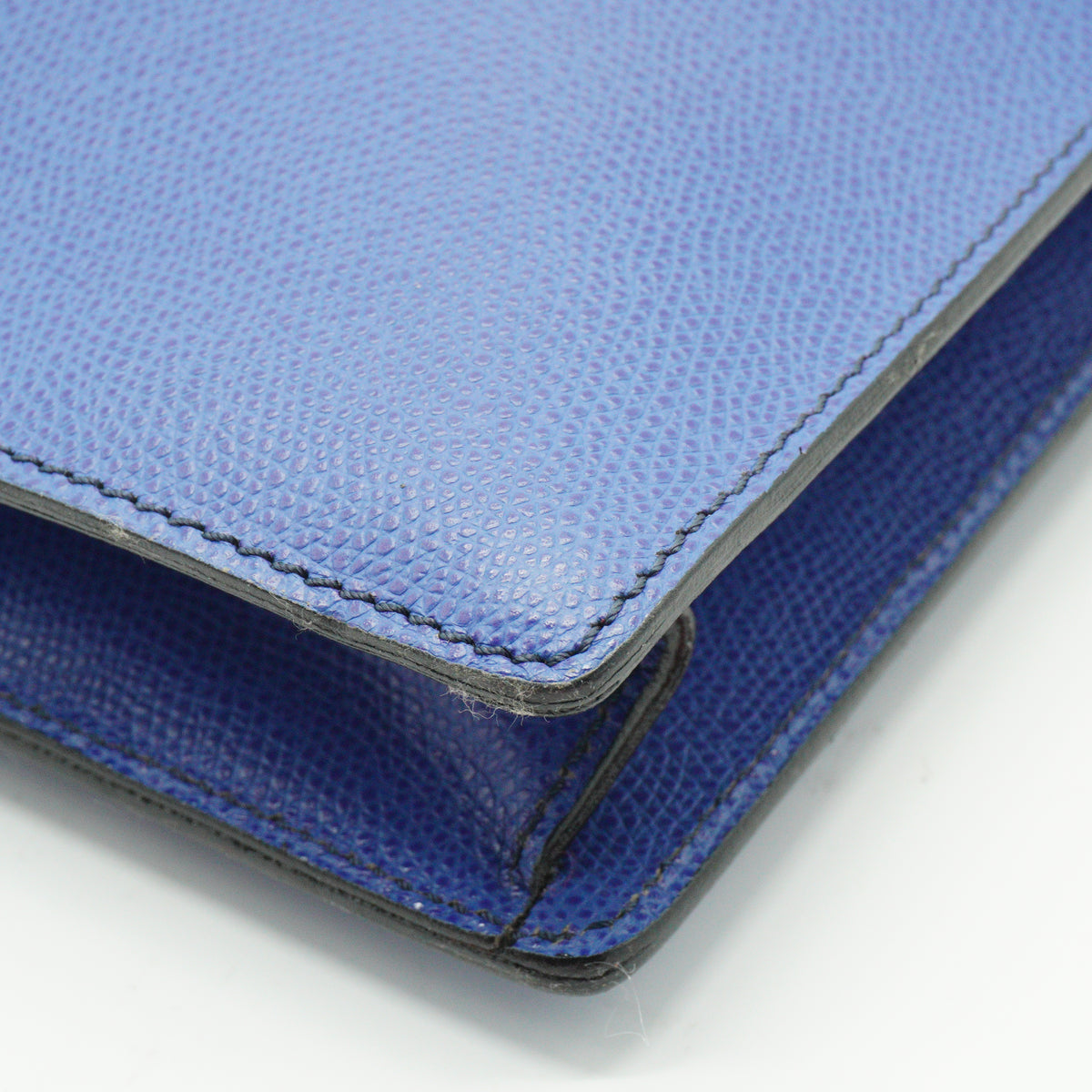 Celine Bespoke Large Top Handle Satchel Blue GHW
