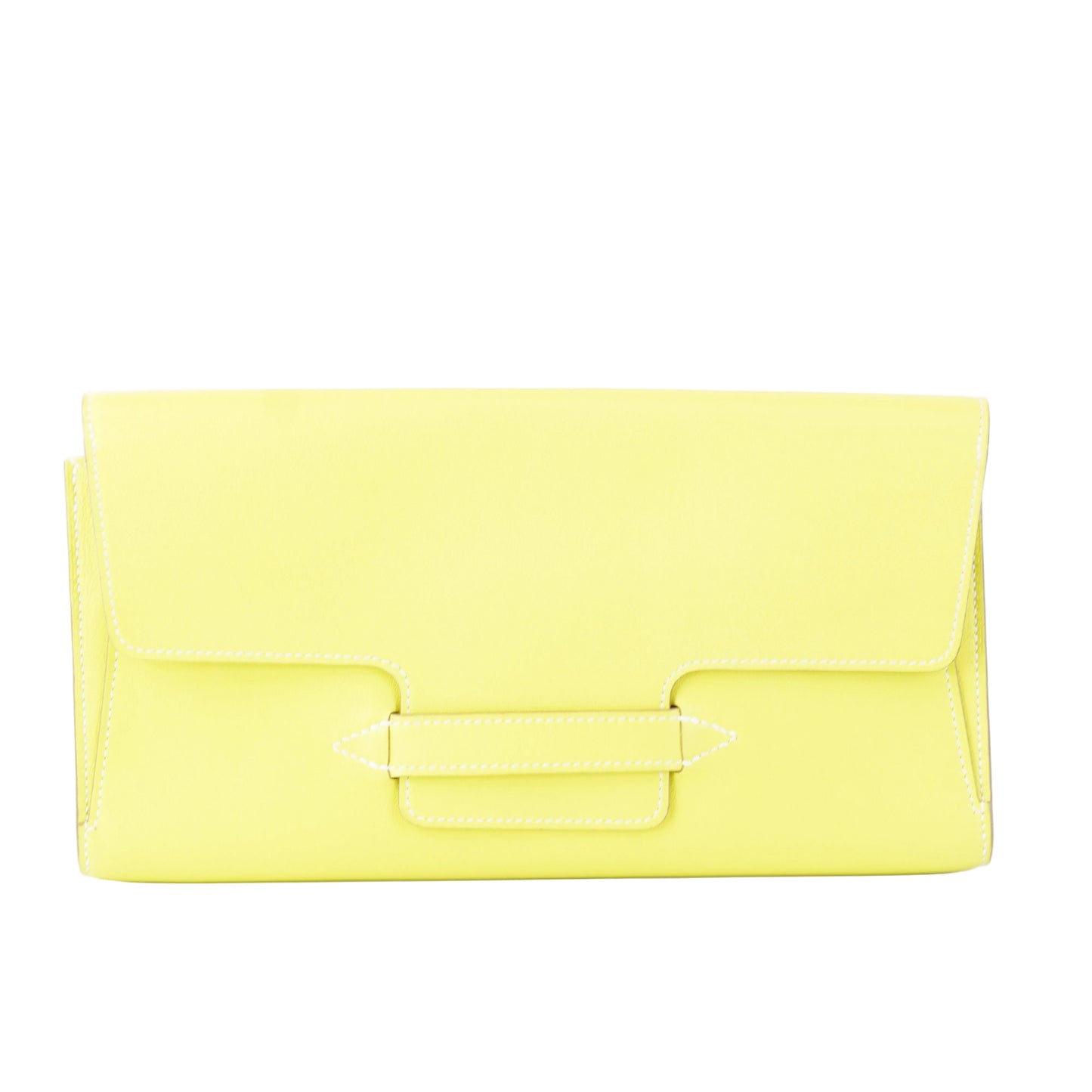 Hermes Jige Swift Clutch Yellow