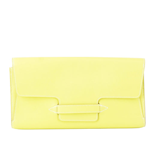 Hermes Jige Swift Clutch Yellow