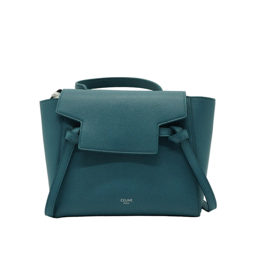 Celine Belt Nano Grained Calfskin Blue SHW