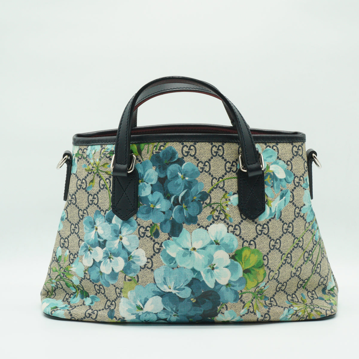 Gucci GG Supreme Blooms Small Convertible Zip Tote Bag