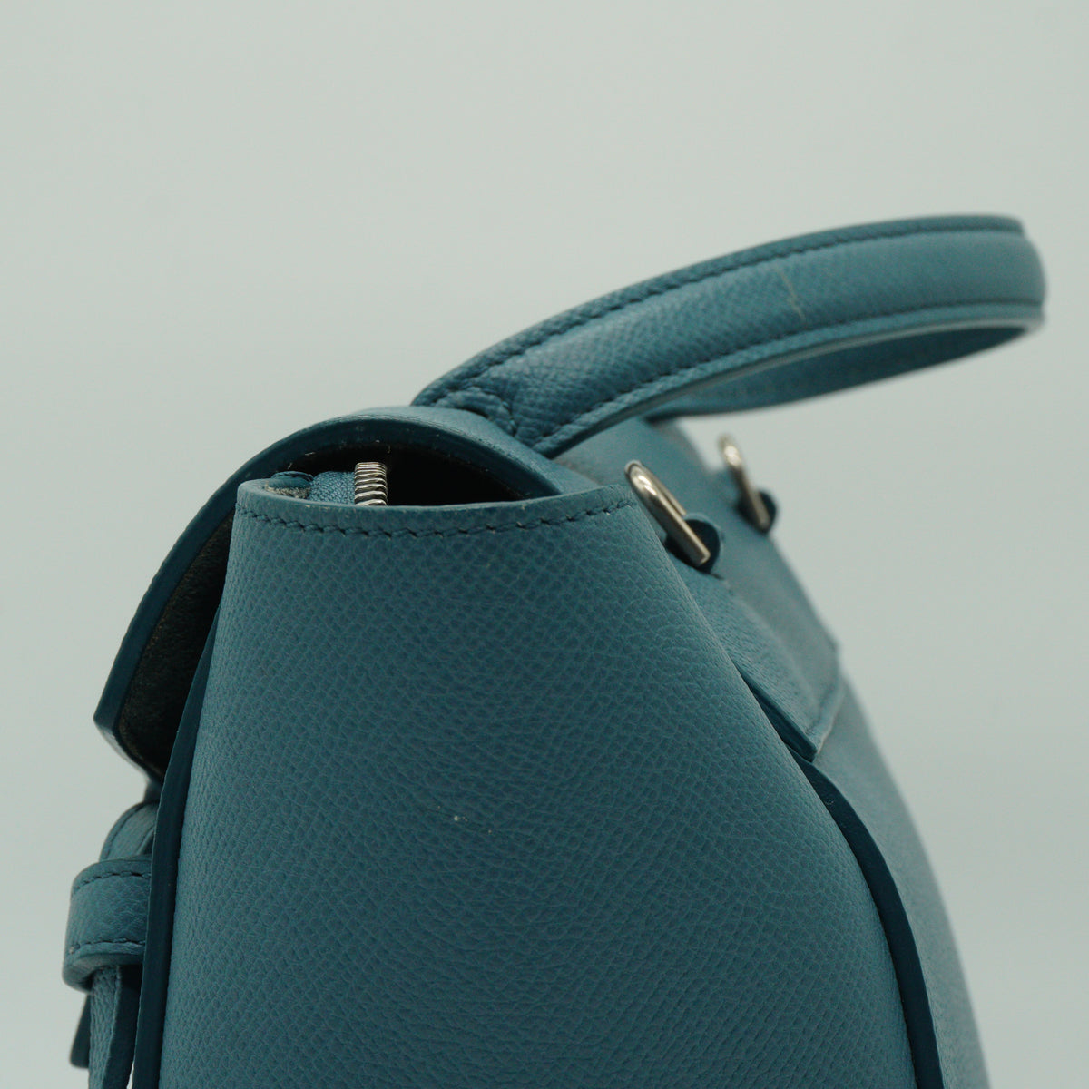Celine Belt Nano Grained Calfskin Blue SHW