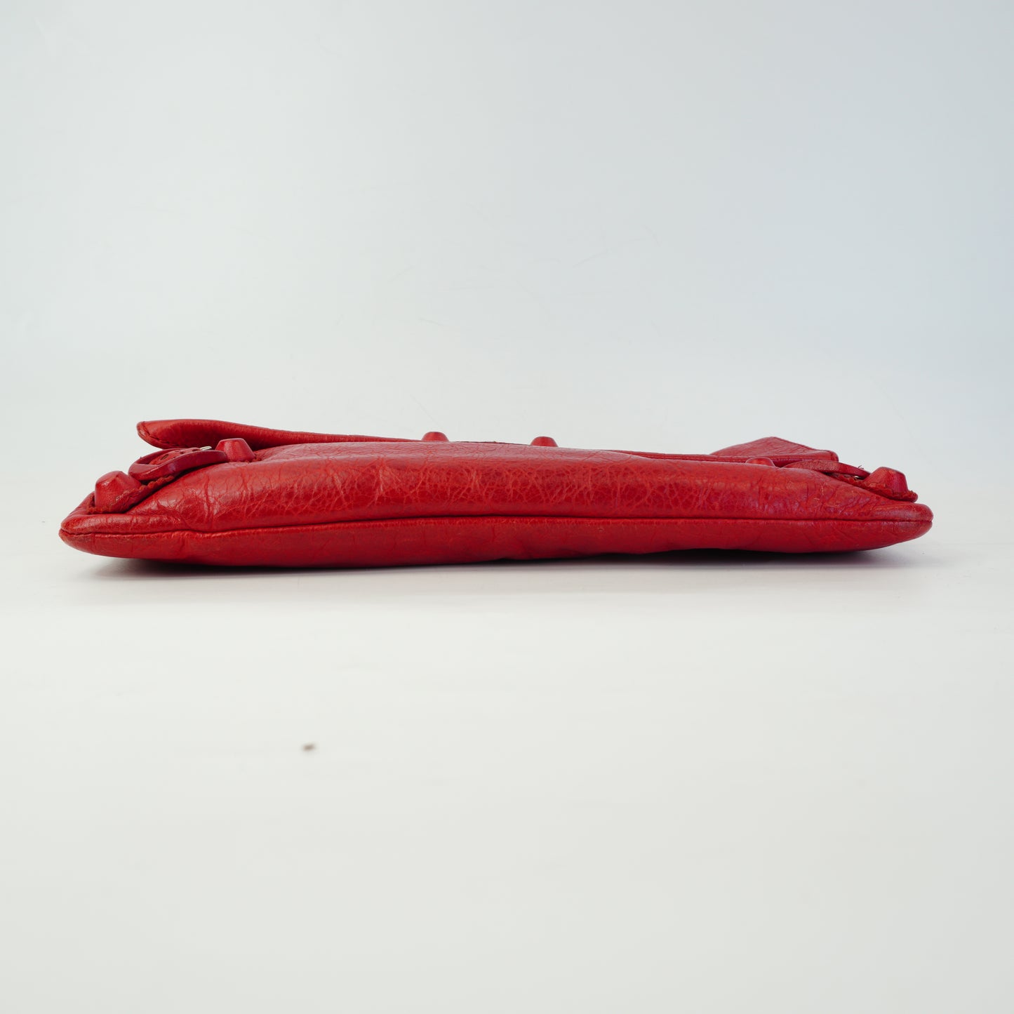 Balenciaga Lambskin Motocross Giant 21 Brogues Envelope Clutch Medium Red SHW