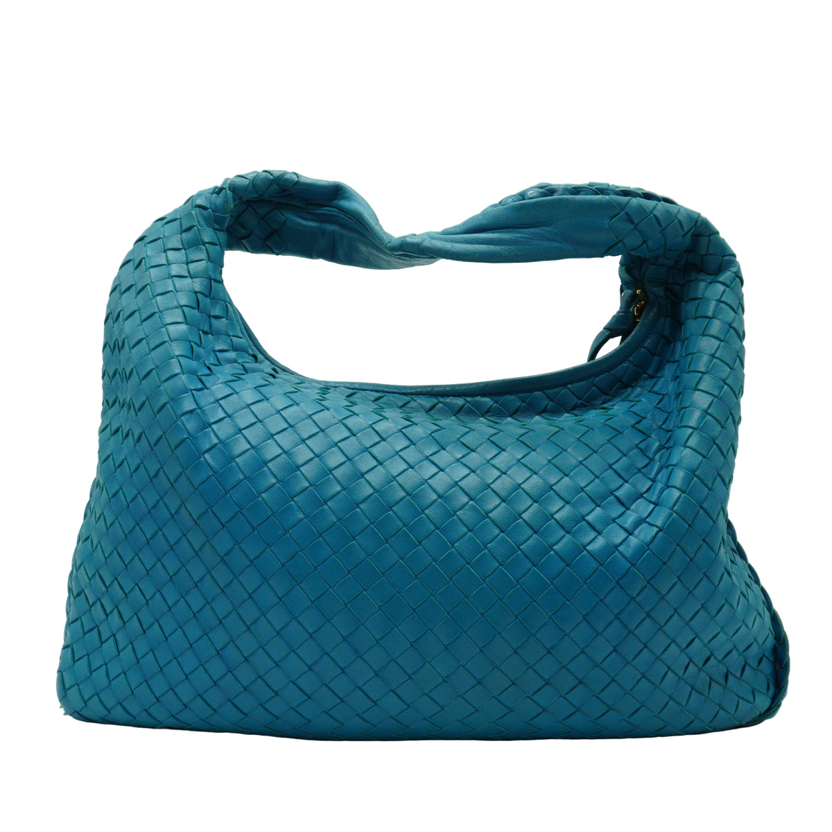 Bottega Veneta Hobo Nappa Intrecciato Medium Turquoise