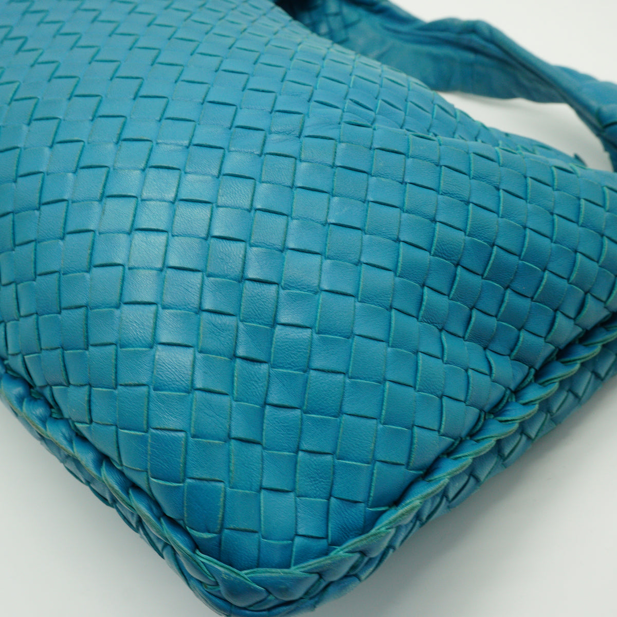 Bottega Veneta Hobo Nappa Intrecciato Medium Turquoise