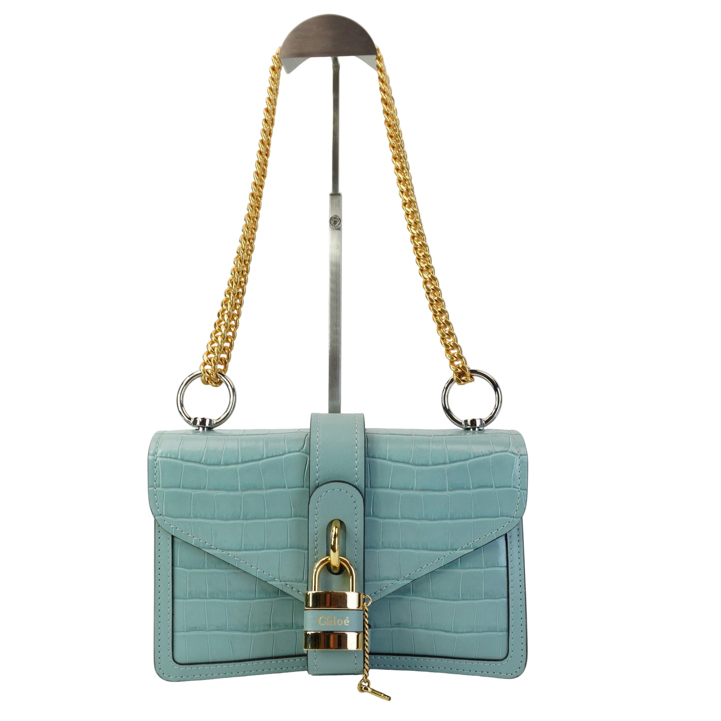 Chloe Numero Dix Crocodile Edition Polar Blue Small GHW