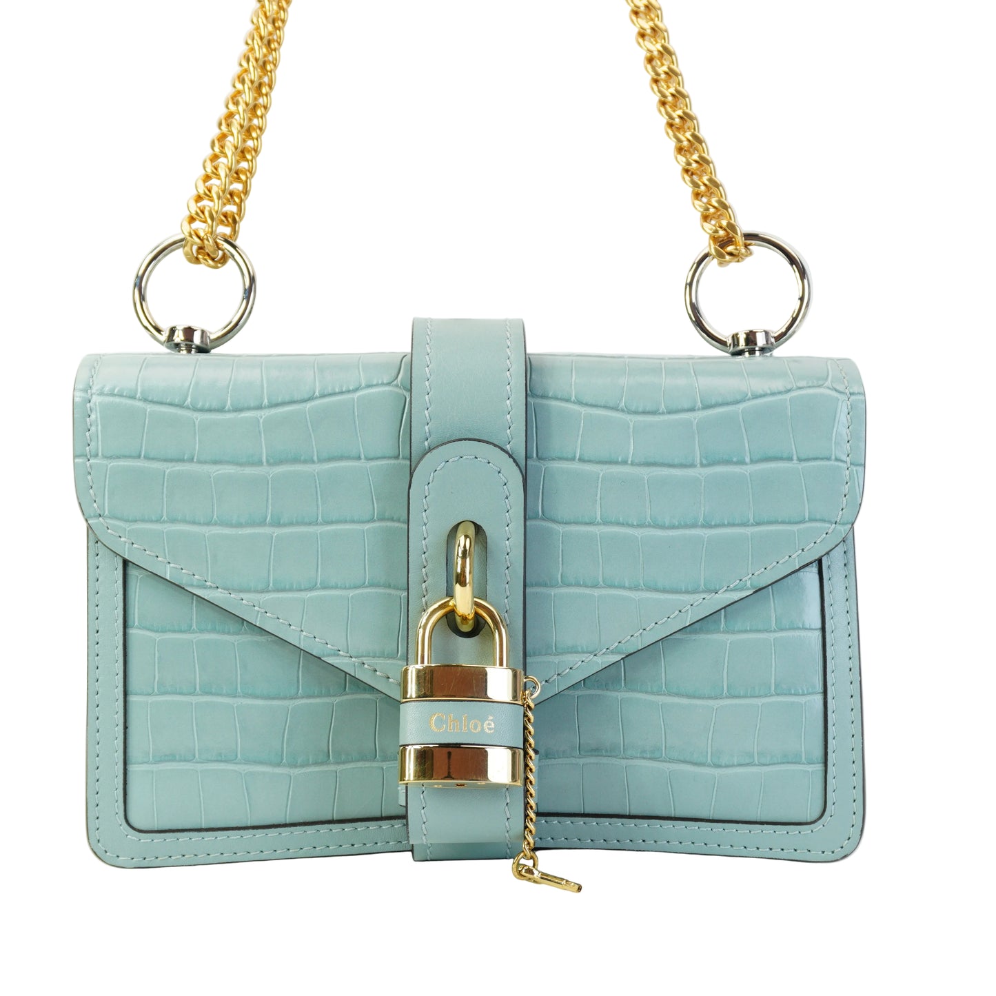 Chloe Numero Dix Crocodile Edition Polar Blue Small GHW