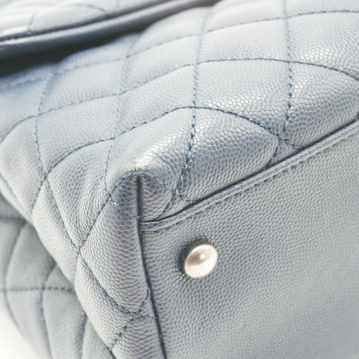 Chanel Coco Handle Large Dark Blue Caviar MHW