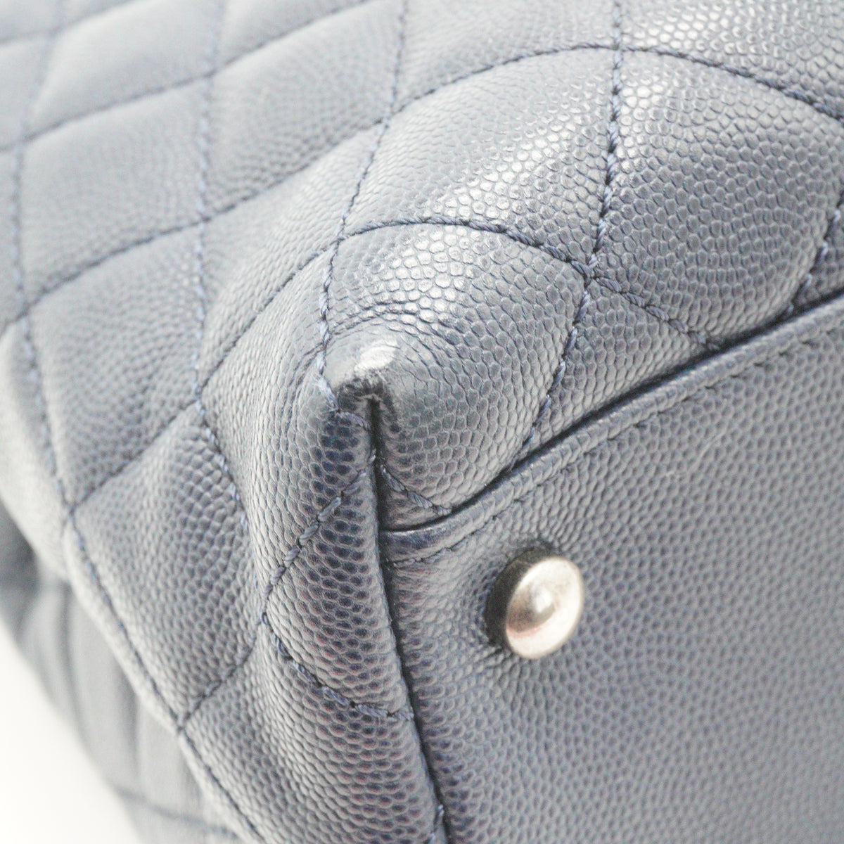 Chanel Coco Handle Large Dark Blue Caviar MHW