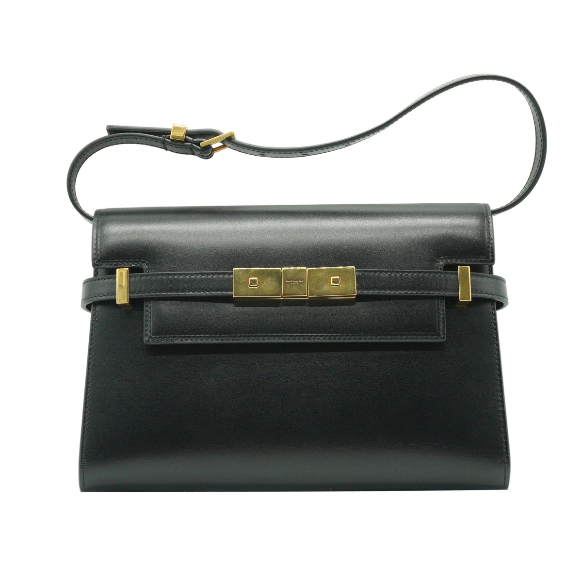 YSL	Manhattan Shoulder Medium Black GHW