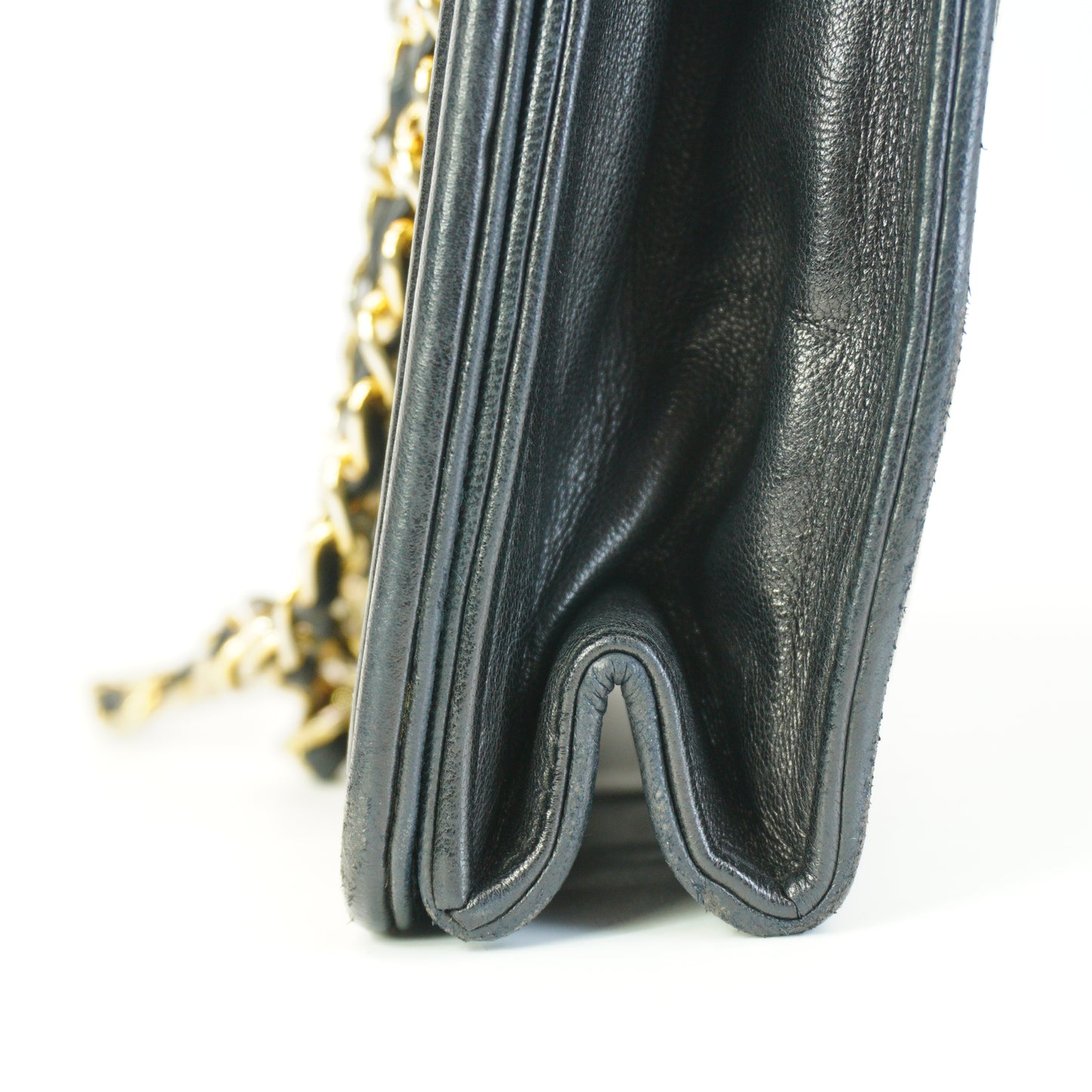 Chanel Vinatage Metelasse Quilted Double Chain Shoulder Bag Medium GHW\