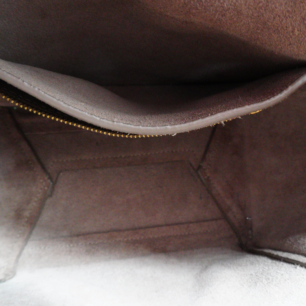 Celine Sangle Bucket Small Grained Calfskin Taupe GHW