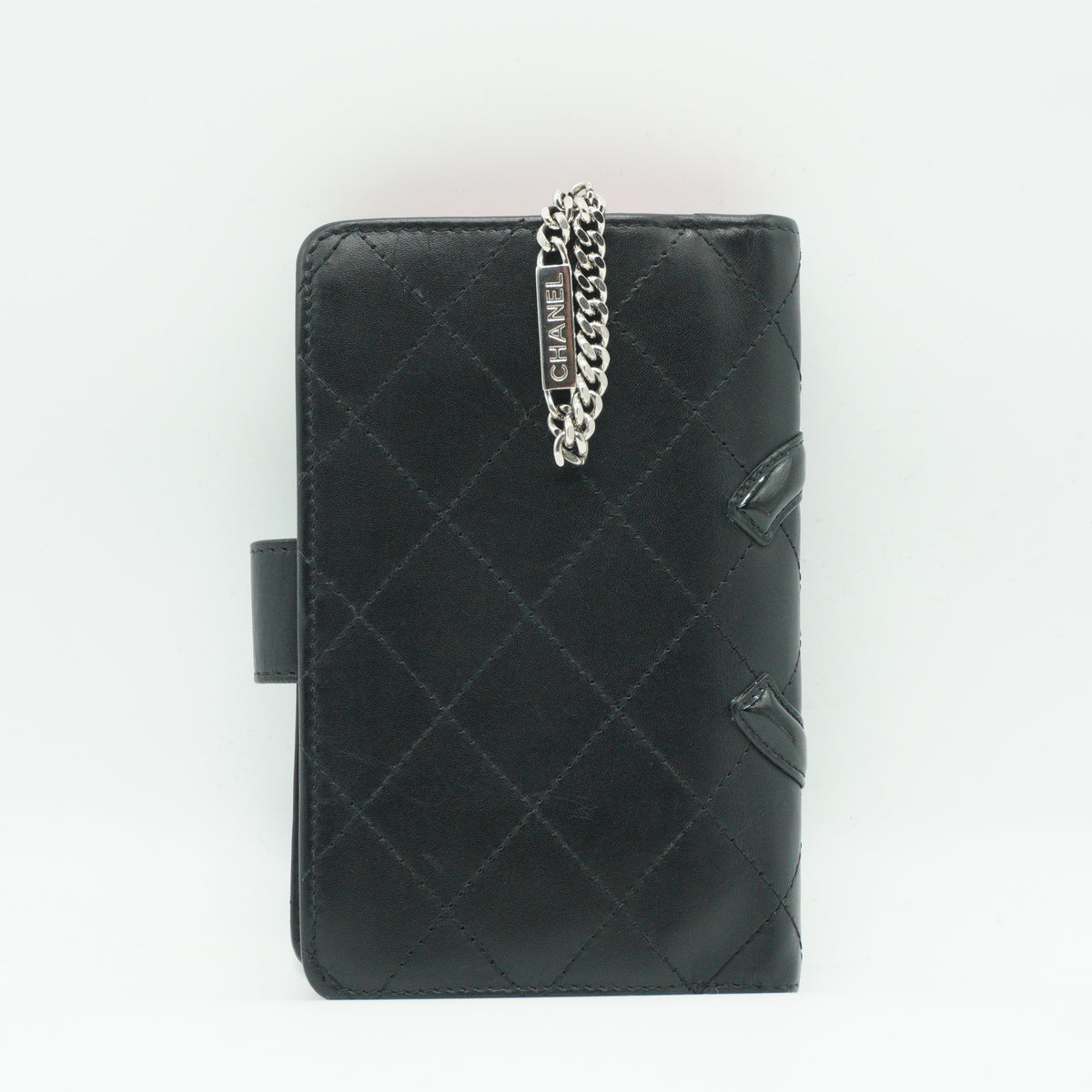 Chanel Cambon Compact Wallet Black SHW