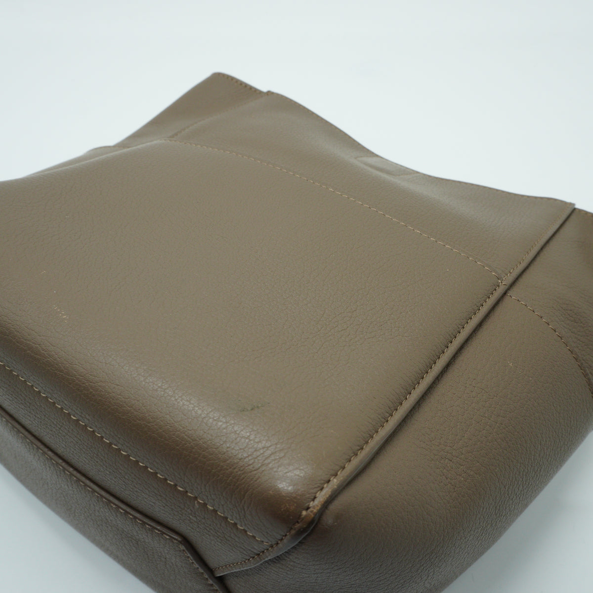 Celine Sangle Bucket Small Grained Calfskin Taupe GHW