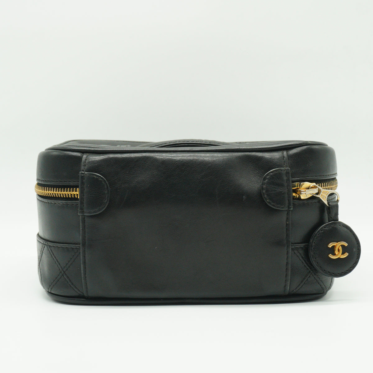 Chanel	Quilted Vanity Case Small Black GHW