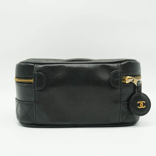 Chanel	Quilted Vanity Case Small Black GHW