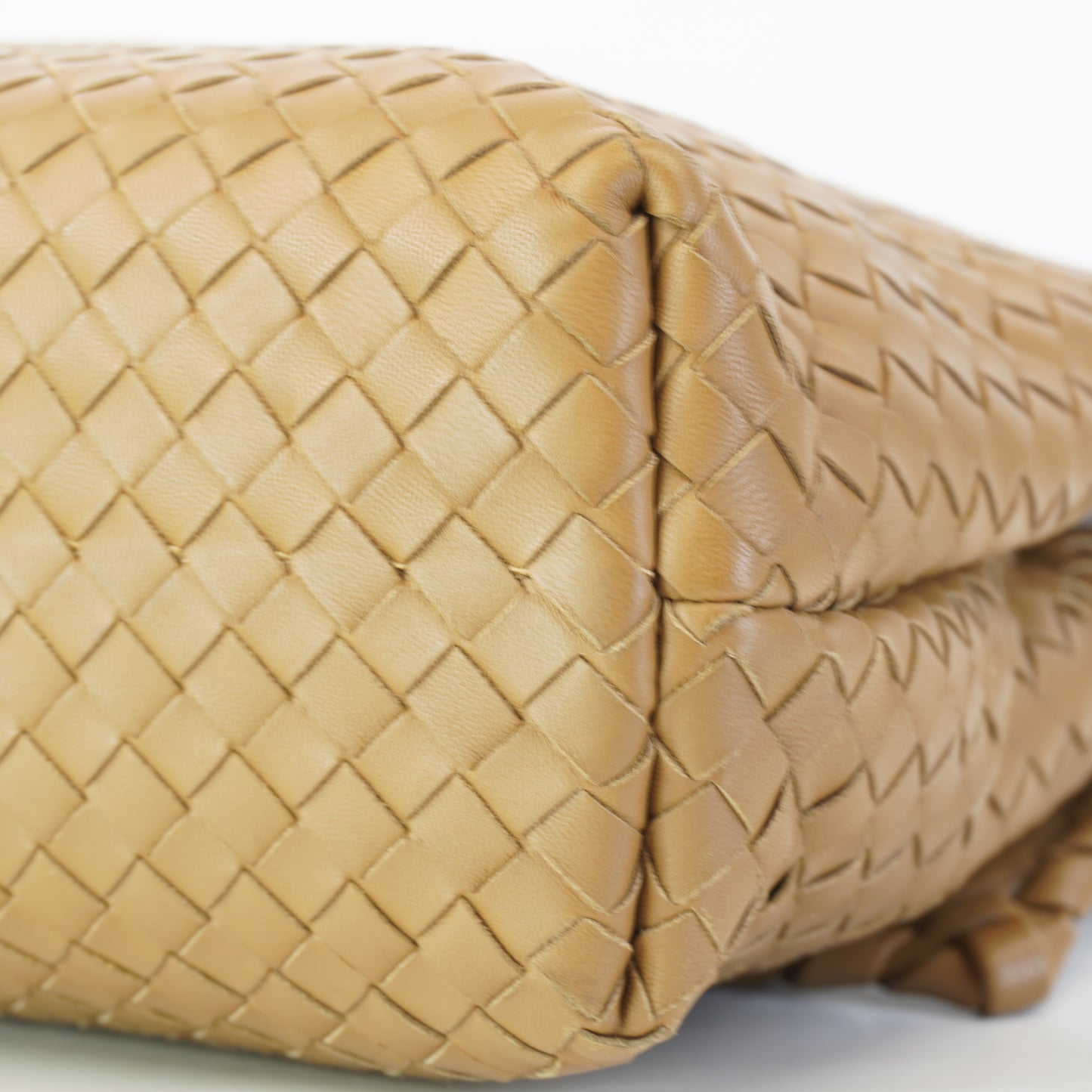 Bottega Veneta Olimpia Intrecciato Woven Leather Brown