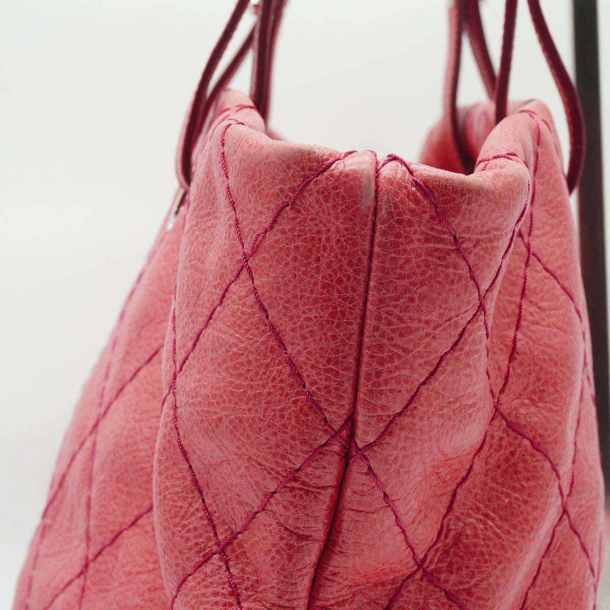 Chanel On The Road Tote Bag Large Calfskin Coral Pink SHW